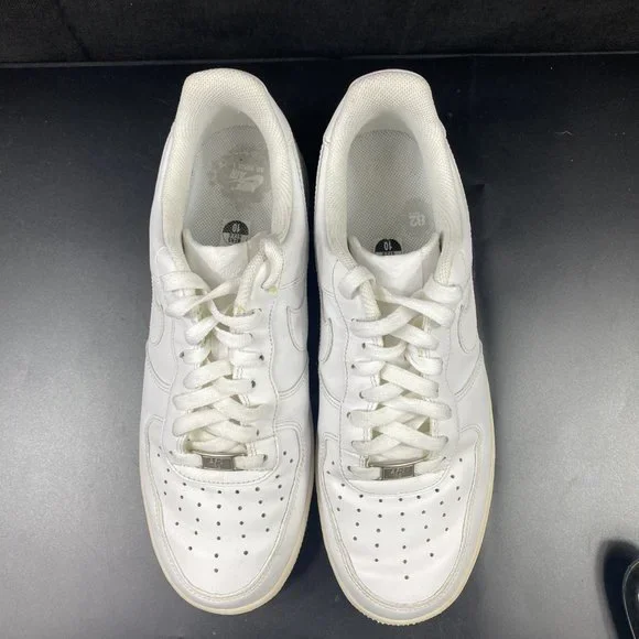 Nike Air Force 1 AF1 Leather Sneaker 31822-111 White Shoes Men Sz 10 - Picture 7 of 9